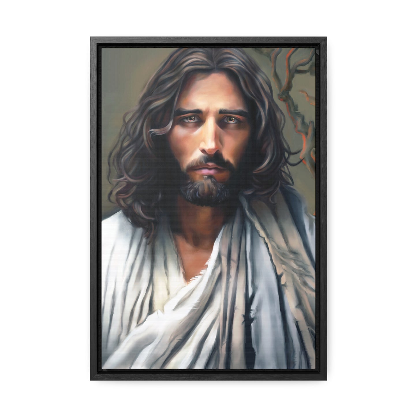 Jesus Christ Portrait, Fine Art Canvas Print, Framed, Jesus Christ Christian Art, Christian Art, Jesus Christ Decor