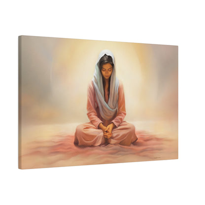 Stillness Fine Art Canvas Print, Spiritual Art, Gift for Her, Christian Artwork, Home Gift, Religious Artwork, Female Discipleship