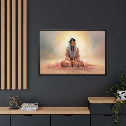 Stillness Canvas Print Artwork, Framed Wall Decor, Female Discipleship, Serene Stillness Painting, Multi-color Matte Picture