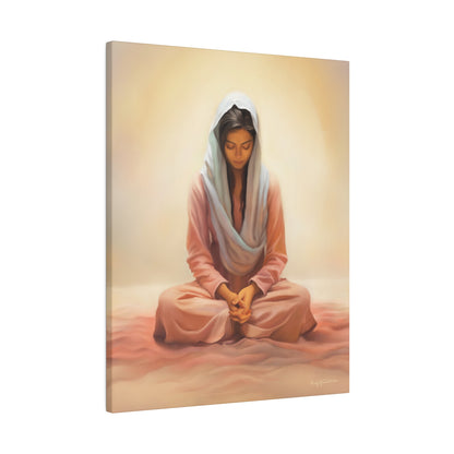 Stillness Fine Art Canvas Print, Spiritual Art, Gift for Her, Christian Artwork, Home Gift, Religious Artwork, Female Discipleship