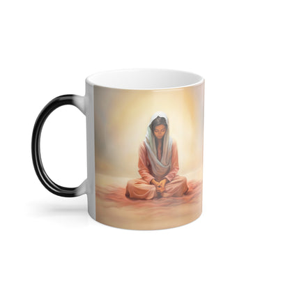 Stillness magic mug fun gift, color changing to reveal artwork, magic gifts for her