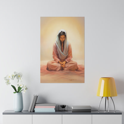 Stillness Fine Art Canvas Print, Spiritual Art, Gift for Her, Christian Artwork, Home Gift, Religious Artwork, Female Discipleship