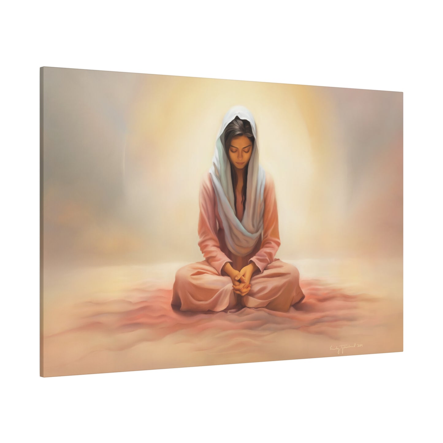 Stillness Fine Art Canvas Print, Spiritual Art, Gift for Her, Christian Artwork, Home Gift, Religious Artwork, Female Discipleship