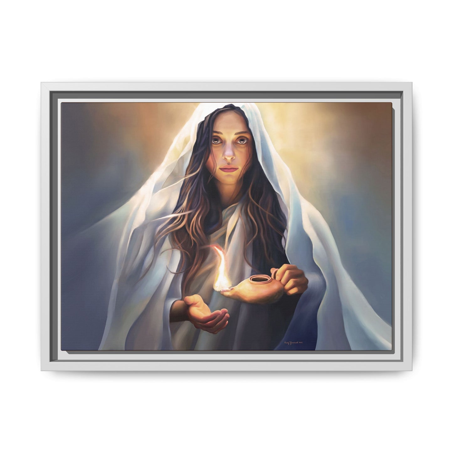 Mary Magdalene Woman Courage Framed Canvas Print of Painting, Female Discipleship, Beautiful Inspirational Art for Christians and Girls, 10 Virgins