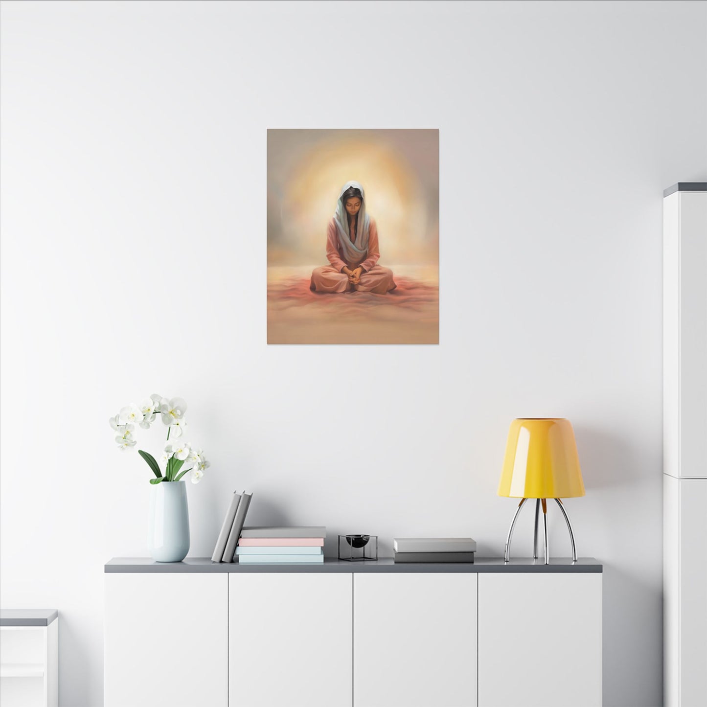 Stillness Canvas Print, Female Discipleship Collection, Stillness Fine Art Canvas Print, Gift for Her, Christian Artwork, Home Gift,