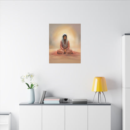 Stillness Canvas Print, Female Discipleship Collection, Stillness Fine Art Canvas Print, Gift for Her, Christian Artwork, Home Gift,