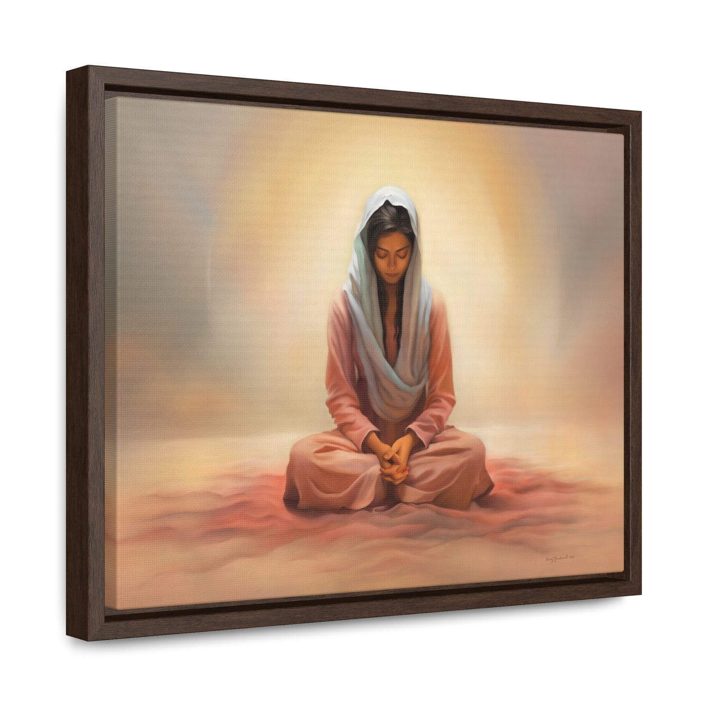 Stillness, Fine Art Canvas Print, Female Discipleship, Spiritual Art, Religious Artwork