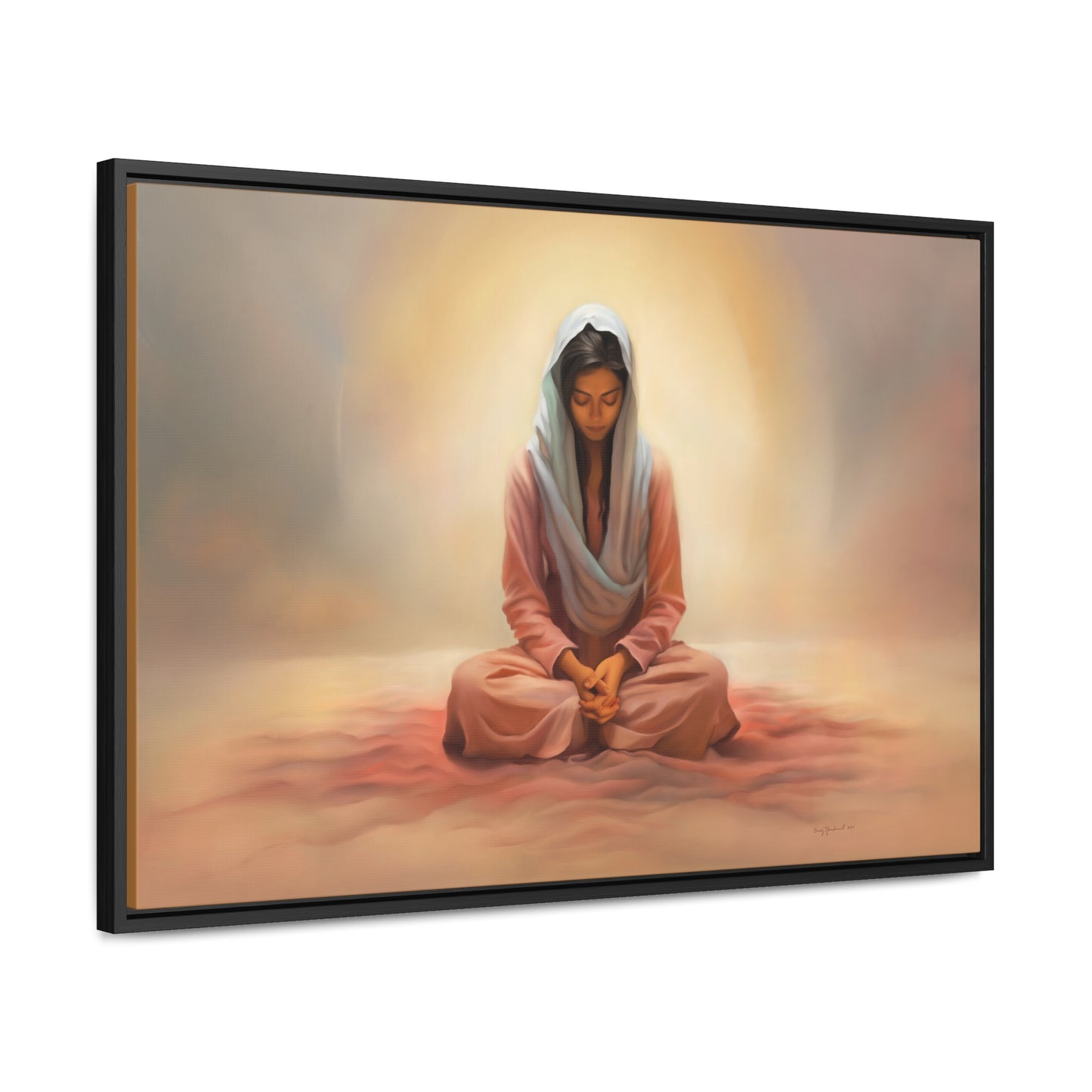 Stillness, Fine Art Canvas Print, Female Discipleship, Spiritual Art, Religious Artwork