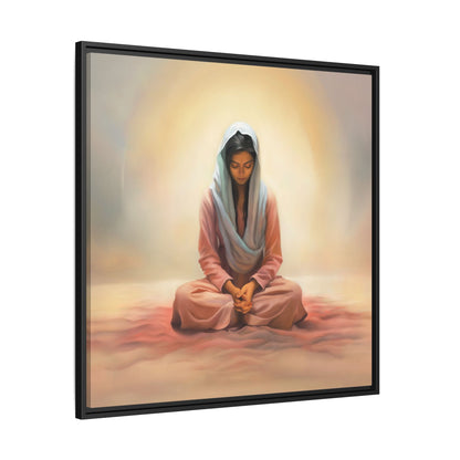 Stillness Canvas Print Artwork, Framed Wall Decor, Female Discipleship, Serene Stillness Painting, Multi-color Matte Picture