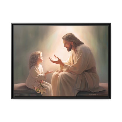 You Are The Light Fine Art Canvas Print, Picture of Jesus, Christian Gift, Christian Art, Jesus Christ Art with Child