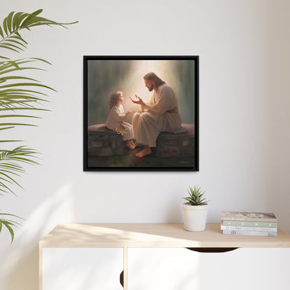 You Are The Light Fine Art Canvas Print, Picture of Jesus, Christian Gift, Christian Art, Jesus Christ Art with Child