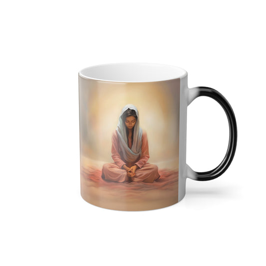 Stillness magic mug fun gift, Color Changing, spiritual and fun gift for her, color changing to reveal artwork, magic gifts, Magic Mug - Stillness, Color Changing Artwork