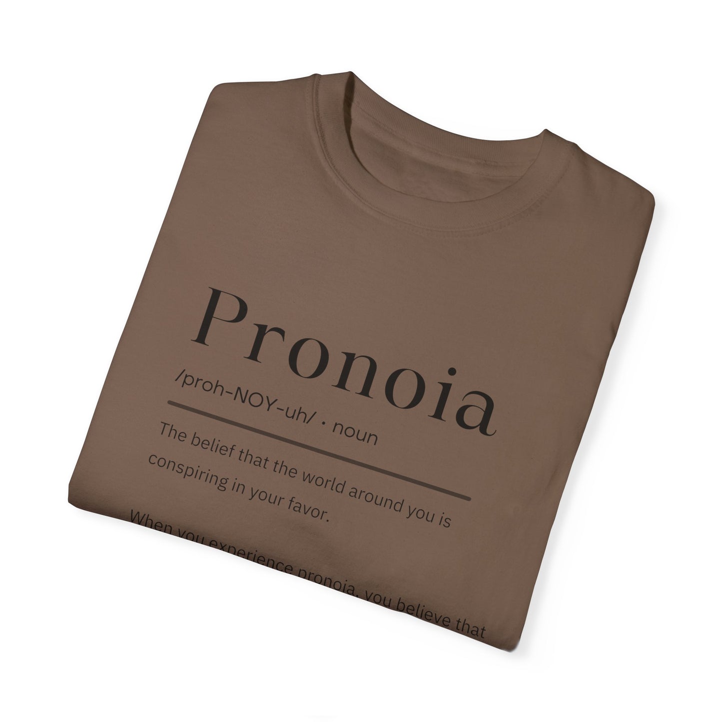 Pronoia Definition Shirt Fun Garment-Dyed T-shirt unisex