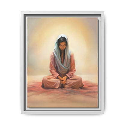Stillness Canvas Print Artwork, Framed Wall Decor, Female Discipleship, Serene Stillness Painting, Multi-color Matte Picture