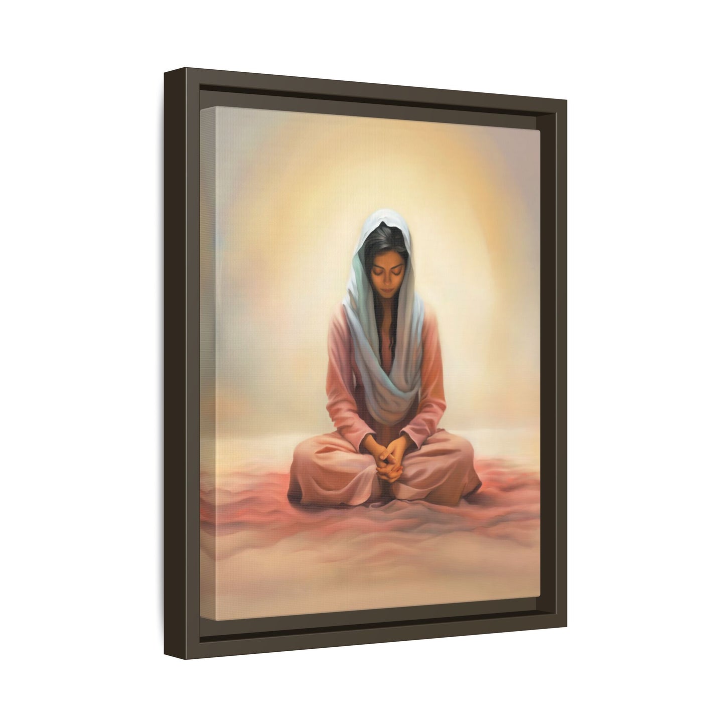 Stillness Canvas Print Artwork, Framed Wall Decor, Female Discipleship, Serene Stillness Painting, Multi-color Matte Picture