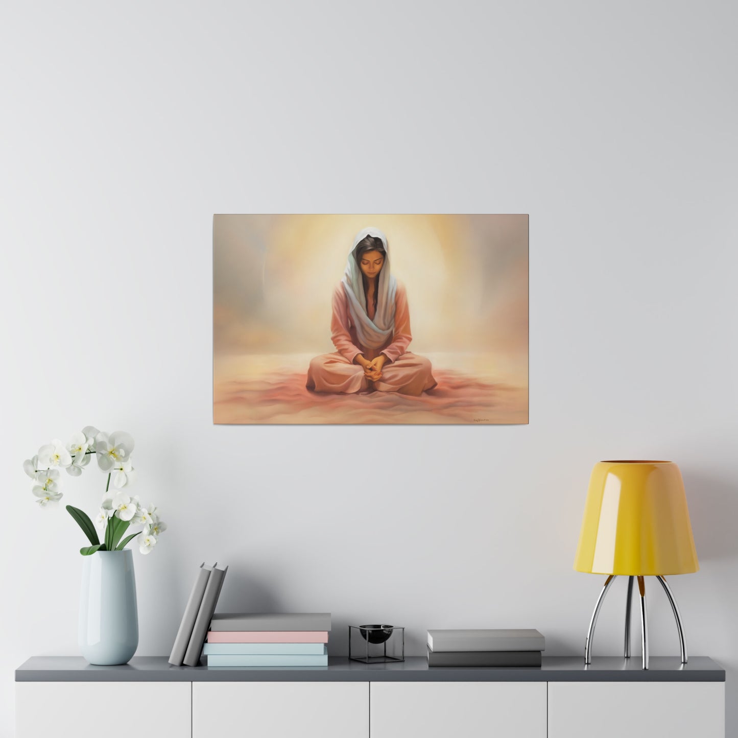 Stillness Fine Art Canvas Print, Spiritual Art, Gift for Her, Christian Artwork, Home Gift, Religious Artwork, Female Discipleship