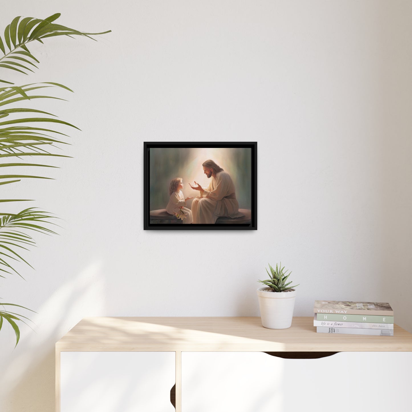 You Are The Light Fine Art Canvas Print, Picture of Jesus, Christian Gift, Christian Art, Jesus Christ Art with Child