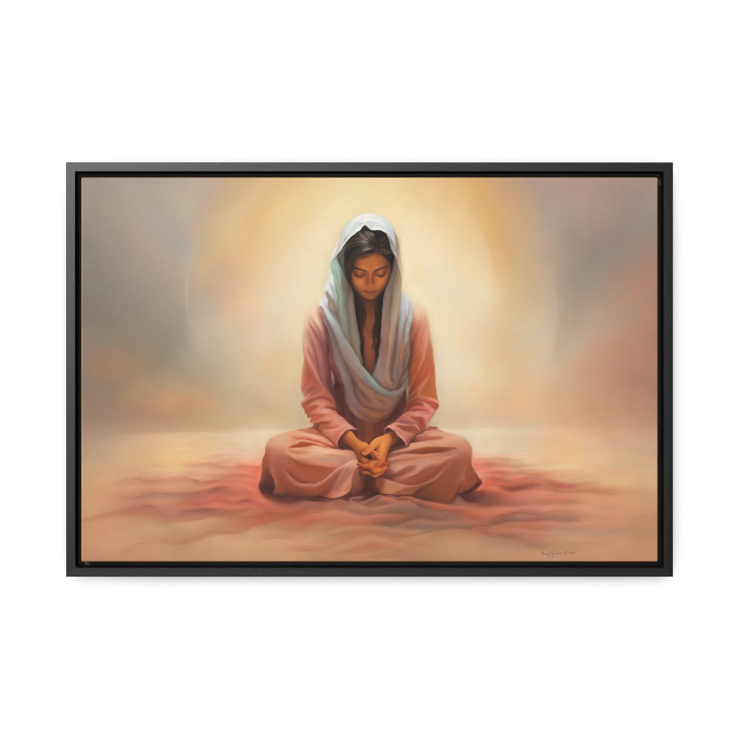 Stillness, Fine Art Canvas Print, Female Discipleship, Spiritual Art, Religious Artwork