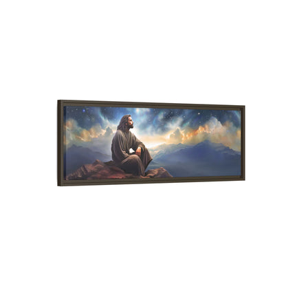 Jesus With The Stars, Framed Fine Art Canvas Print of Handmade Art, many sizes, Christian Art, Christian Gifts