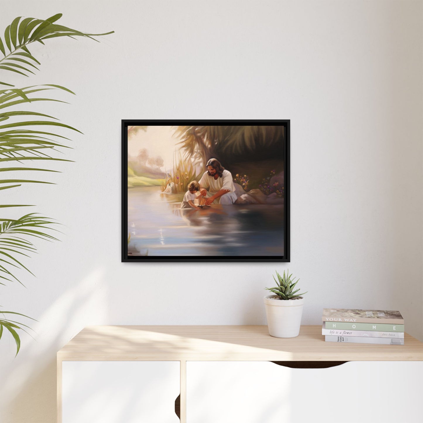 We Are His Children, Jesus Art Handmade art, Jesus Framed Artwork, Missionary Art, Canvas Print Wall Art Framed, Christian Art, Scenic and Landscape art