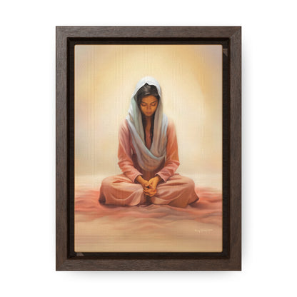 Stillness Speaks, Female Discipleship, Fine Art Canvas Print, Gift for Her, Spiritual Artwork, Stillness, Beauty for your wall