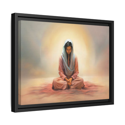 Stillness Canvas Print Artwork, Framed Wall Decor, Female Discipleship, Serene Stillness Painting, Multi-color Matte Picture