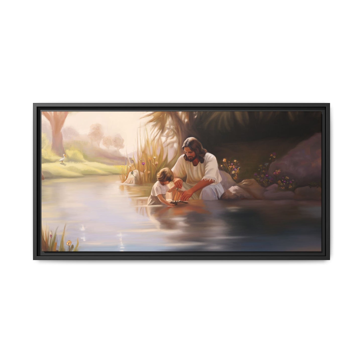 We Are His Children, Jesus Art Handmade art, Jesus Framed Artwork, Missionary Art, Canvas Print Wall Art Framed, Christian Art, Scenic and Landscape art