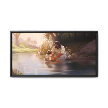 We Are His Children, Jesus Art Handmade art, Jesus Framed Artwork, Missionary Art, Canvas Print Wall Art Framed, Christian Art, Scenic and Landscape art