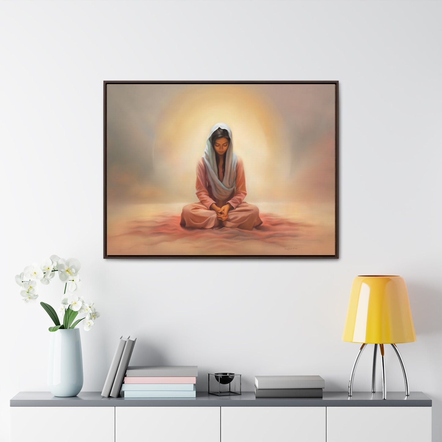 Stillness, Fine Art Canvas Print, Female Discipleship, Spiritual Art, Religious Artwork