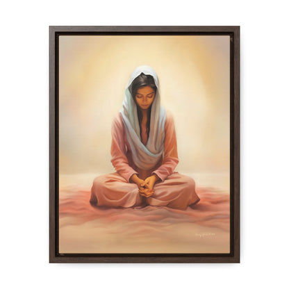 Stillness Speaks, Female Discipleship, Fine Art Canvas Print, Gift for Her, Spiritual Artwork, Stillness, Beauty for your wall