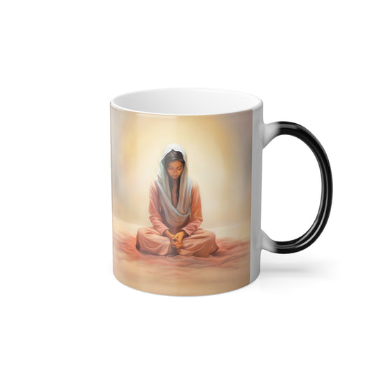 Stillness magic mug, color changing to reveal artwork, fun gift