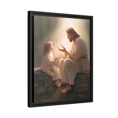 You Are The Light Fine Art Canvas Print, Picture of Jesus, Christian Gift, Christian Art, Jesus Christ Art with Child