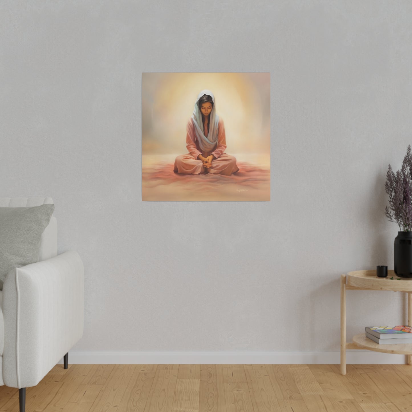 Stillness Fine Art Canvas Print, Spiritual Art, Gift for Her, Christian Artwork, Home Gift, Religious Artwork, Female Discipleship