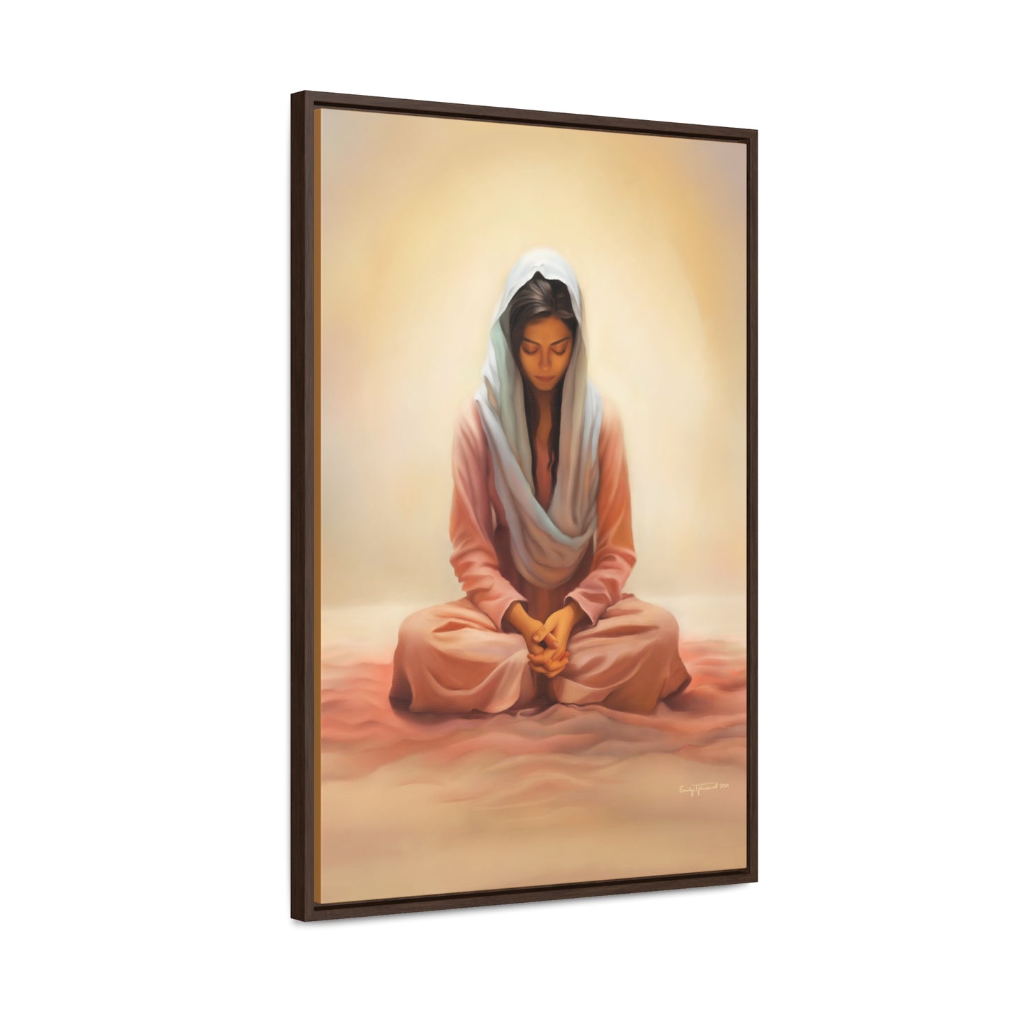 Stillness Speaks, Female Discipleship, Fine Art Canvas Print, Gift for Her, Spiritual Artwork, Stillness, Beauty for your wall