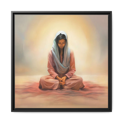 Stillness Canvas Print Artwork, Framed Wall Decor, Female Discipleship, Serene Stillness Painting, Multi-color Matte Picture