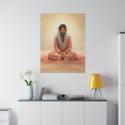 Stillness Fine Art Canvas Print, Spiritual Art, Gift for Her, Christian Artwork, Home Gift, Religious Artwork, Female Discipleship