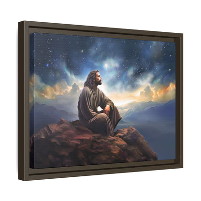 Jesus With The Stars, Framed Fine Art Canvas Print of Handmade Art, many sizes, Christian Art, Christian Gifts