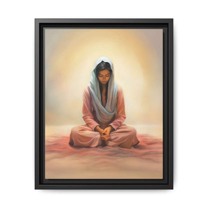 Stillness Canvas Print Artwork, Framed Wall Decor, Female Discipleship, Serene Stillness Painting, Multi-color Matte Picture