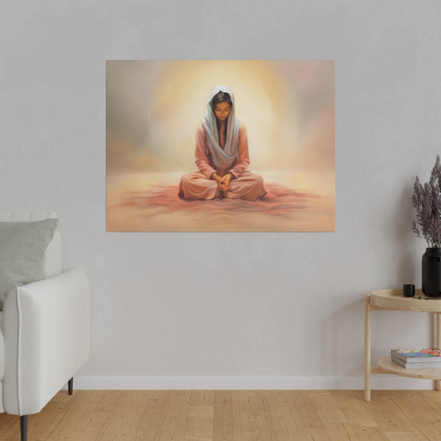 Stillness Fine Art Canvas Print, Spiritual Art, Gift for Her, Christian Artwork, Home Gift, Religious Artwork, Female Discipleship