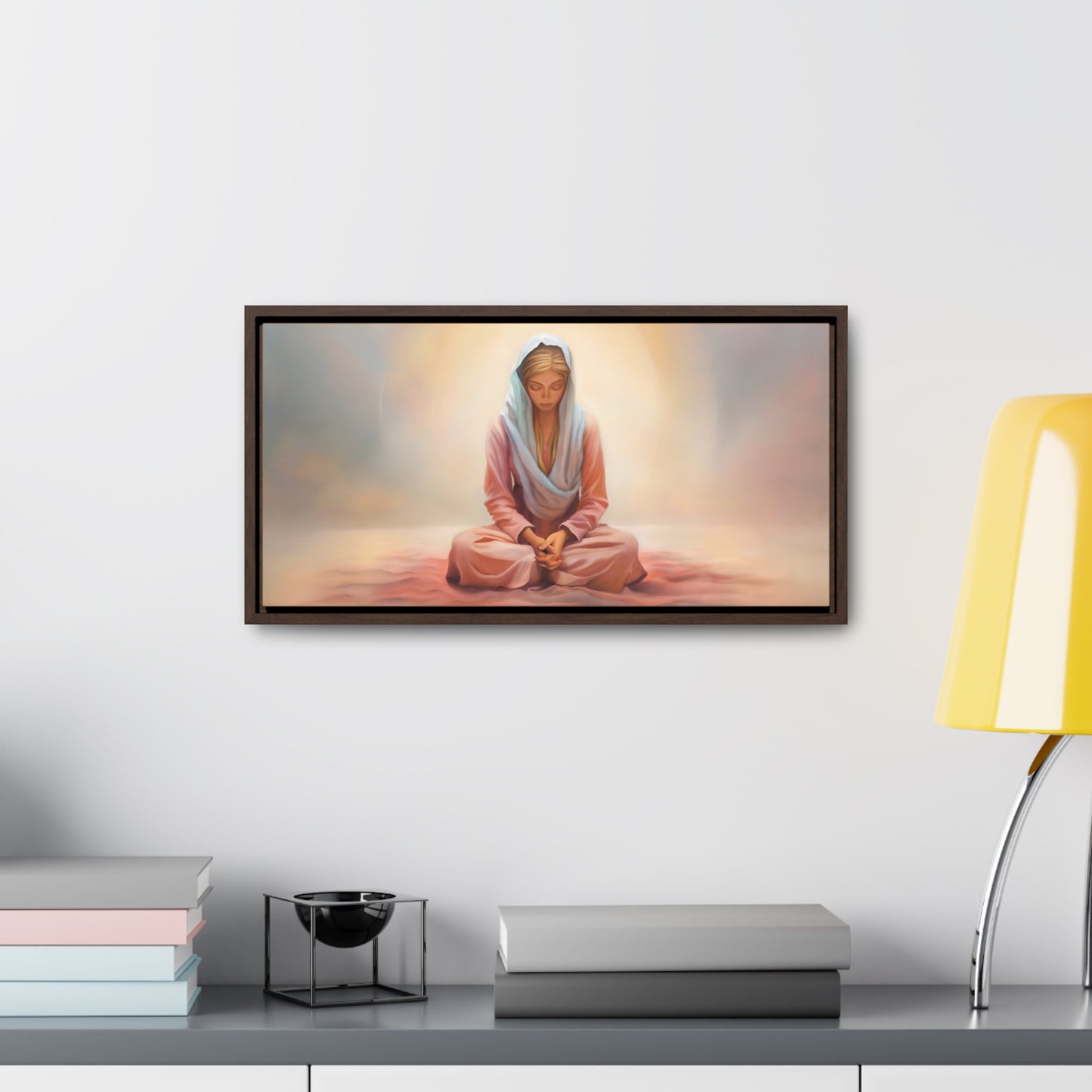 Stillness, Blonde, Fine Art Canvas Print, Beautiful Spiritual Artwork, Gift for Her, Female Discipleship