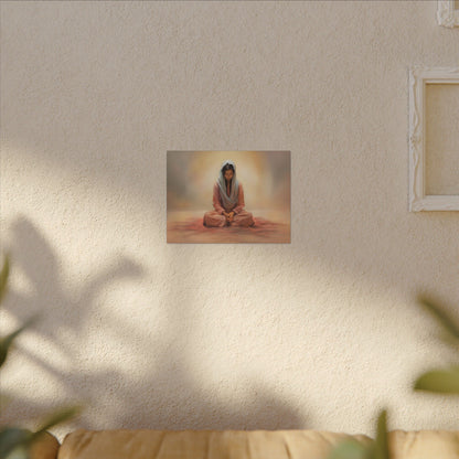 Stillness Canvas Print, Female Discipleship Collection, Stillness Fine Art Canvas Print, Gift for Her, Christian Artwork, Home Gift,