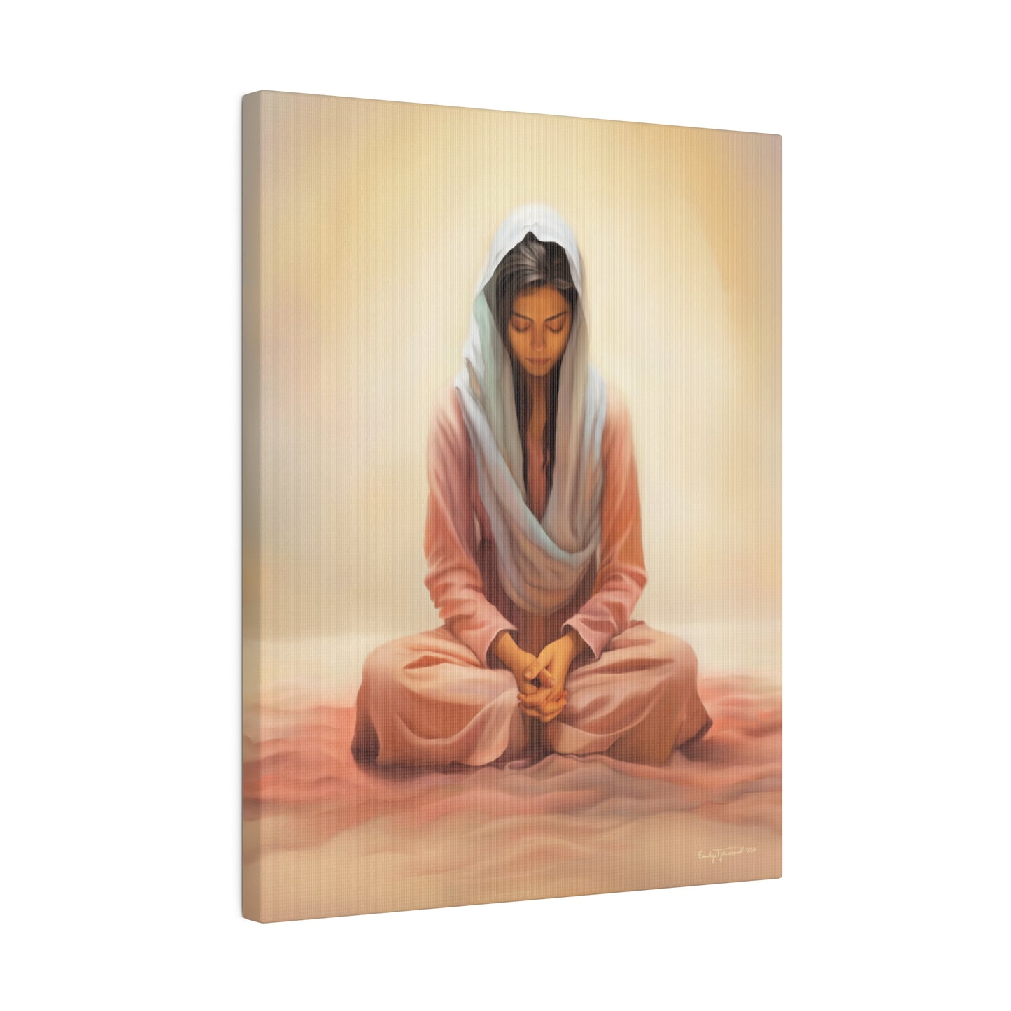 Stillness Fine Art Canvas Print, Spiritual Art, Gift for Her, Christian Artwork, Home Gift, Religious Artwork, Female Discipleship