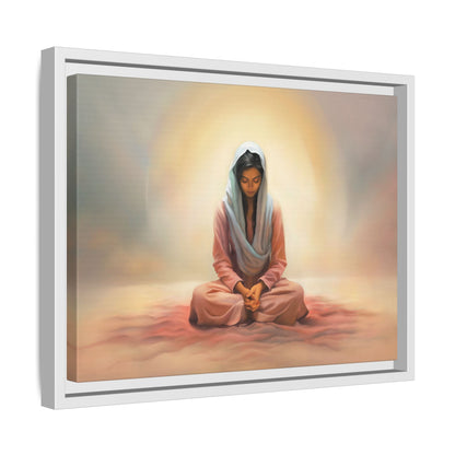 Stillness Canvas Print Artwork, Framed Wall Decor, Female Discipleship, Serene Stillness Painting, Multi-color Matte Picture