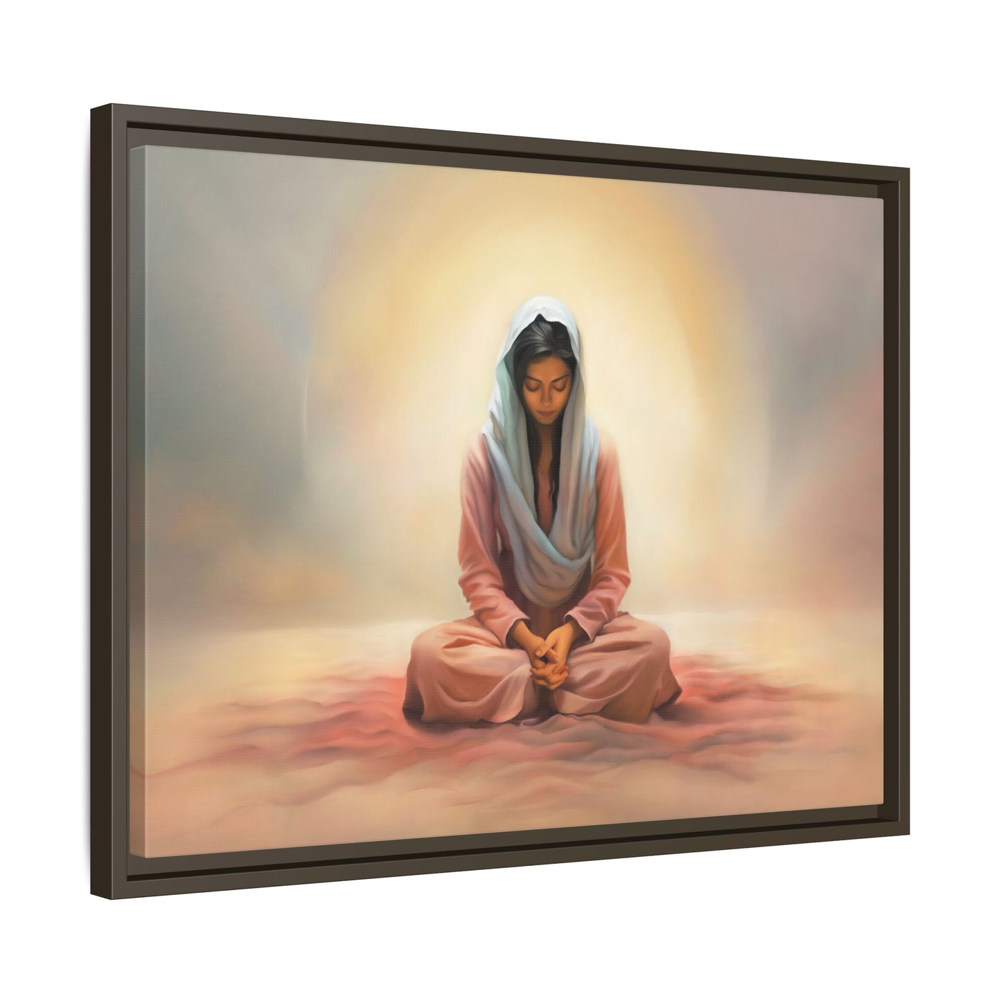 Stillness Canvas Print Artwork, Framed Wall Decor, Female Discipleship, Serene Stillness Painting, Multi-color Matte Picture