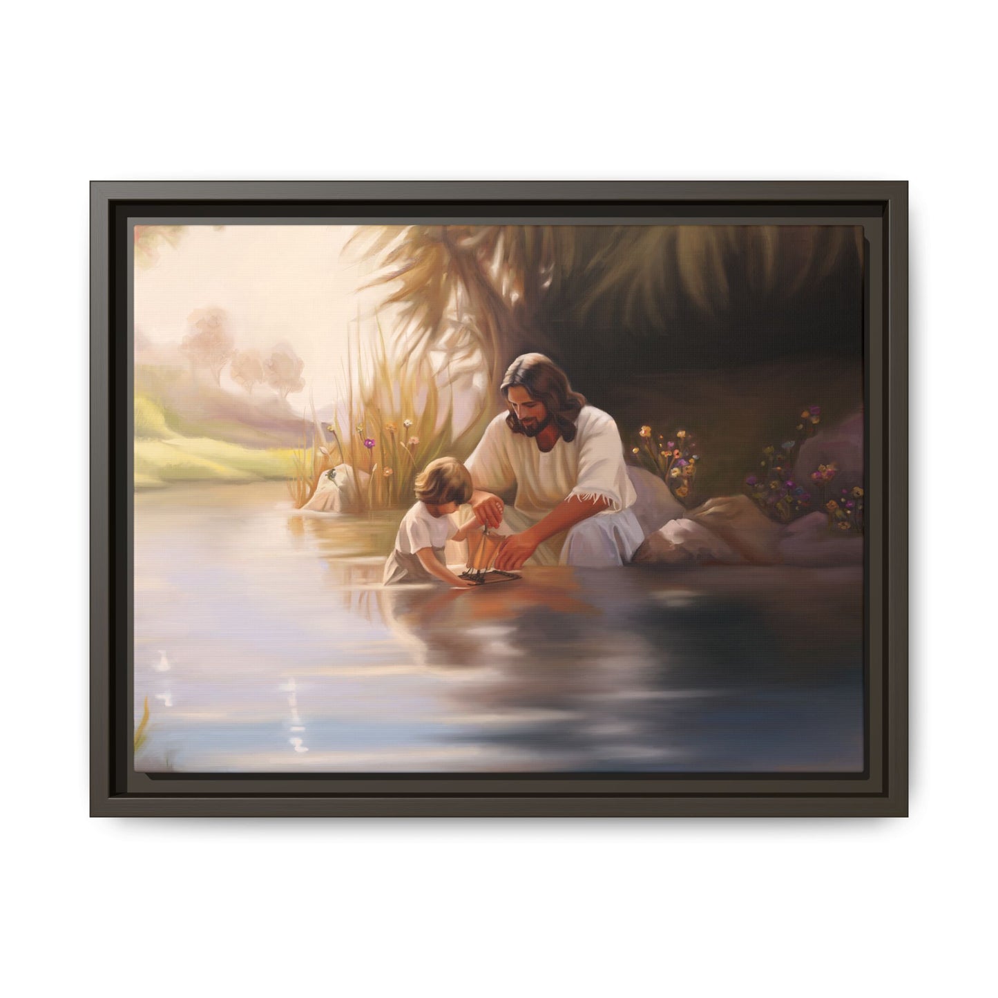 We Are His Children, Jesus Art Handmade art, Jesus Framed Artwork, Missionary Art, Canvas Print Wall Art Framed, Christian Art, Scenic and Landscape art