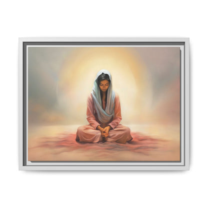 Stillness Canvas Print Artwork, Framed Wall Decor, Female Discipleship, Serene Stillness Painting, Multi-color Matte Picture