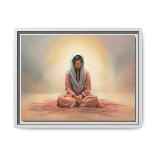 Stillness Canvas Print Artwork, Framed Wall Decor, Female Discipleship, Serene Stillness Painting, Multi-color Matte Picture