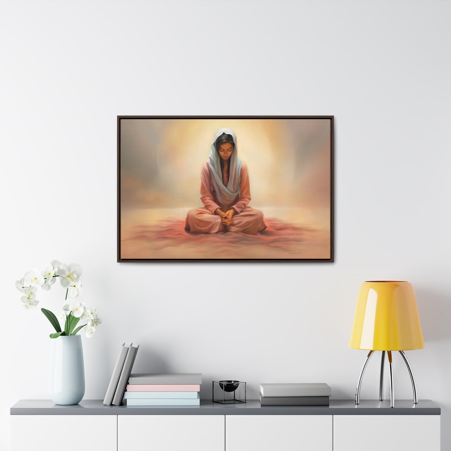 Stillness, Fine Art Canvas Print, Female Discipleship, Spiritual Art, Religious Artwork