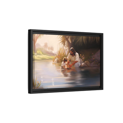 We Are His Children, Jesus Art Handmade art, Jesus Framed Artwork, Missionary Art, Canvas Print Wall Art Framed, Christian Art, Scenic and Landscape art