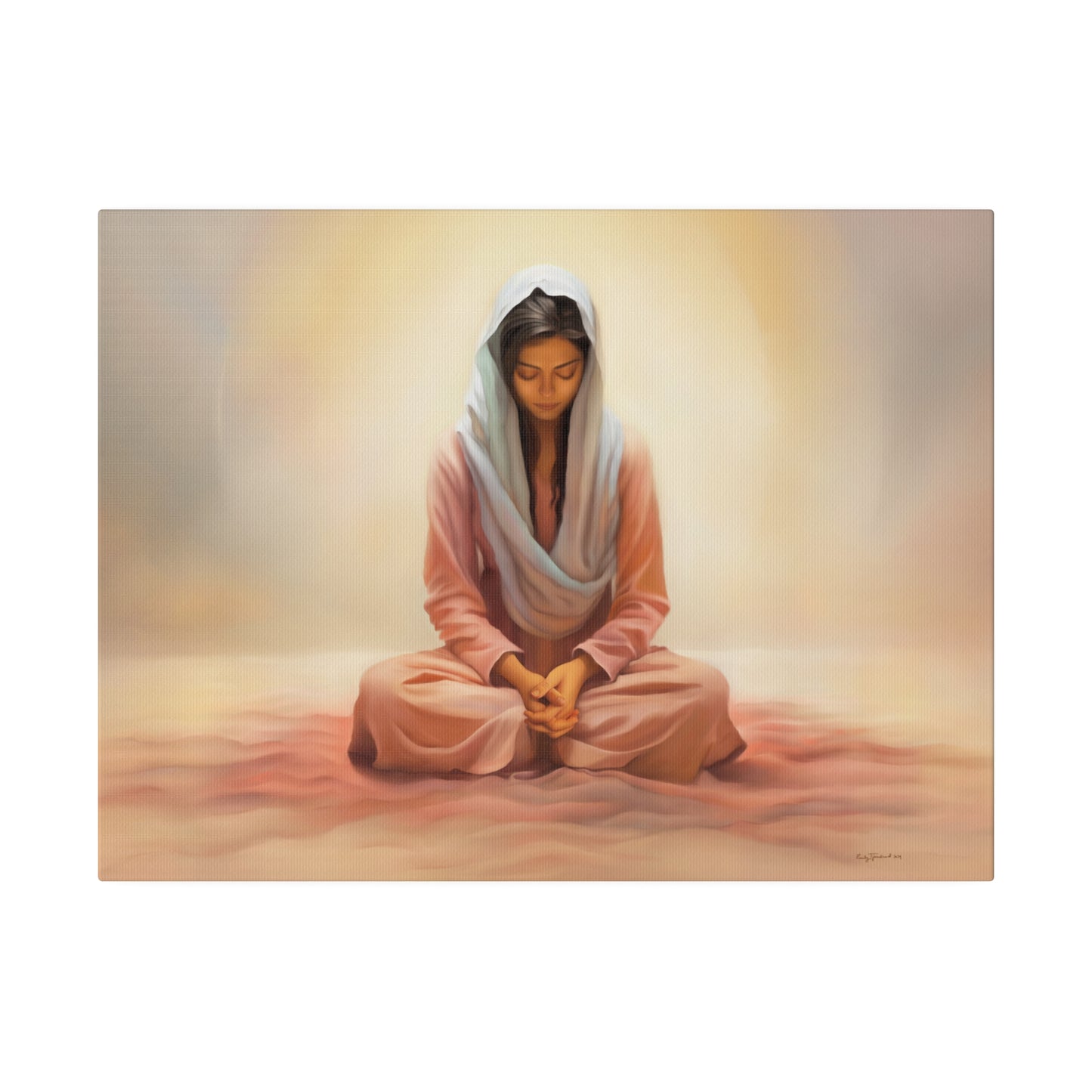 Stillness Fine Art Canvas Print, Spiritual Art, Gift for Her, Christian Artwork, Home Gift, Religious Artwork, Female Discipleship